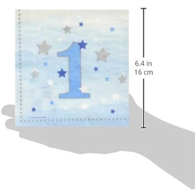 ONE LITTLE STAR BOY-1ST BIRTHDAY LUNCHEON NAPKINS, 6.5X 6.5", MULTICOLOR - Image 3